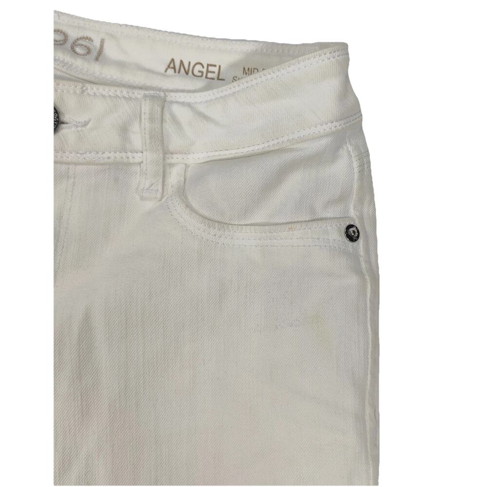 DL1961 Angel Mid Rise Skinny Ankle Jeans Women’s Size 26 White Stretch Denim - Picture 3 of 16